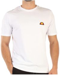 Ellesse - Tops ,Wit ,Katoen Wit T-Shirt Met Logo Patch - Lyst