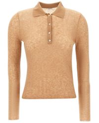 Aspesi - Tops ,Bruin ,Wol Kasjmier En Wol Polo - Lyst
