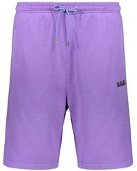 BALR - Korte Broeken ,Paars ,Katoen Katoenen Bermuda Shorts Met Zijzakken - Lyst