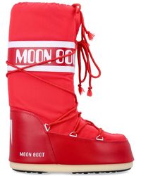 Moon Boot - Schoenen ,Rood ,Nylon Icon High Nylon Boots - Lyst