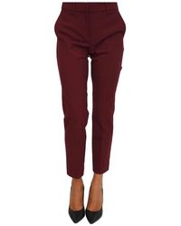Marella - Broeken ,Rood ,Polyester Pantalone Lungo - Lyst