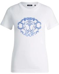 Joop! - T-Shirt Met Logo Design Afbeelding En Kristallen Details - Lyst