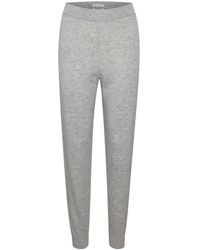 Part Two - Grijze Melange Cashmere Broek - Lyst