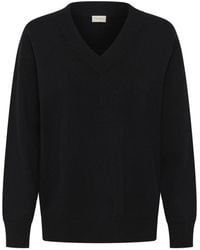Part Two - Truien & Vesten ,Zwart ,V-Hals Gebreid - Lyst