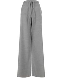 Max Mara - Broeken ,Grijs ,Wol Recente Wide Broeken - Lyst