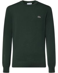 Lacoste - Monochrome Ronde Hals Katoenen Trui - Lyst