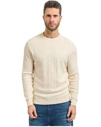 Guess - Embossed Logo Sweater - Lyst