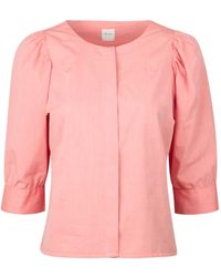 Stenströms - Overhemden ,Rood ,Katoen Gestreept Katoenen Blouse - Lyst