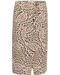 Soaked In Luxury - Leopardenmuster Slim-Fit Rock - Lyst