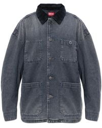DIESEL - Jassen ,Blauw ,Denim D-Stack-U-L Denim Jacket - Lyst