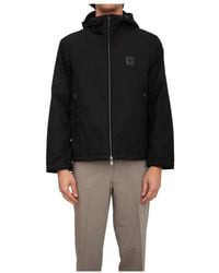 Emporio Armani - Jassen ,Zwart ,Polyester Blouson Jacket - Lyst