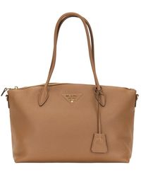 Prada - Tassen ,Bruin ,Leer Medium Leather Shoulder Bag - Lyst