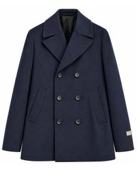 Canali - Jassen ,Blauw ,Double-Breasted Coats - Lyst