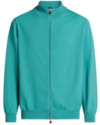 Kiton - Truien & Vesten ,Blauw ,Kasjmier Pure Cashmere Sweater Met Rits - Lyst