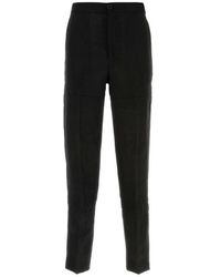 Setchu - Broeken ,Zwart ,Linnen Hook & Eye Pants Linen - Lyst