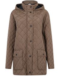 Aspesi - Jassen ,Bruin ,Nylon Nylon Jas Gewatteerd Met Vulling - Lyst