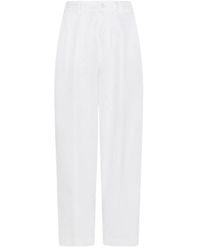 Seventy - Broeken ,Wit ,Leer Pantalone - Lyst