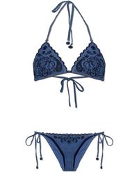 Zimmermann - Badmode ,Blauw ,Tweed Tweedelig Badpak - Lyst