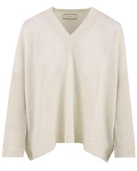 Akep - Truien & Vesten ,Wol V-Hals Oversized Trui - Lyst