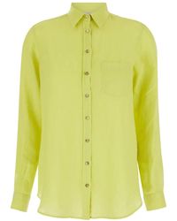 Antonelli - Camicia gialla in lino - Lyst