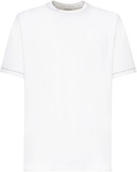 Eleventy - Witte Katoenen T-Shirts En Polo's - Lyst