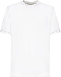 Eleventy - Witte Katoenen T-Shirts En Polo's - Lyst