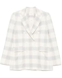 Circolo 1901 - Jassen ,Veelkleurig ,Heldere Blauwe Double-Breasted Jas - Lyst