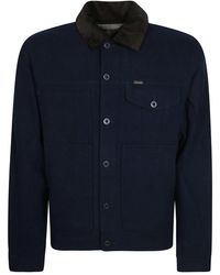 Filson - Jassen ,Blauw ,Wol Spokane Insulated Short Cruiser Jacket - Lyst
