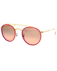 Ray-Ban - Ronde Rb3647N Zonnebril Roze/Goud - Lyst