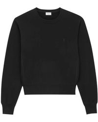 Saint Laurent - Cassandre Geborduurde Sweatshirt - Lyst
