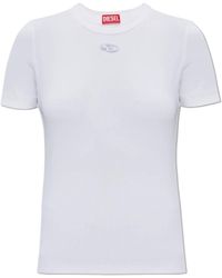DIESEL - Tops ,Wit ,Katoen Top T-Ribber-Od - Lyst