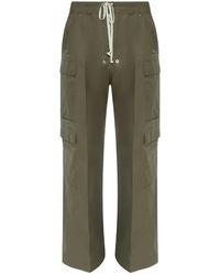 Rick Owens - Cargo Stil Olivgrüne Hose Mit Kordelzug - Lyst