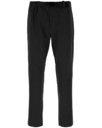 Goldwin - Fitness ,Zwart ,Polyester Slim Tapered Stretch Broek - Lyst