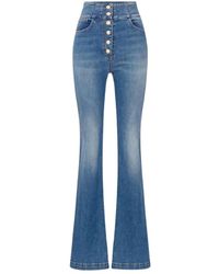 Elisabetta Franchi - Boot-cut jeans - Lyst