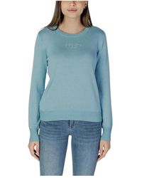 Liu Jo - Hellblauer Strickpullover Für Frauen - Lyst