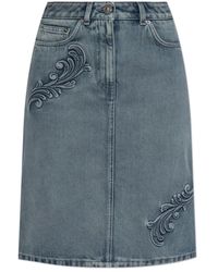 Versace - Denim Skirts - Lyst