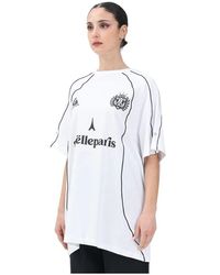 Gaelle Paris - Sportliches Weißes T-Shirt Mit Grafikdrucken - Lyst