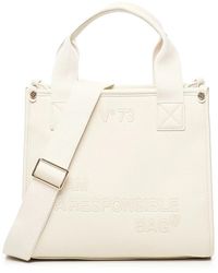 V73 - Weiße tasche mit banddetails - Lyst