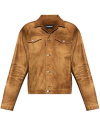 DSquared² - Denim Jacket Met Geborduurd Logo - Lyst
