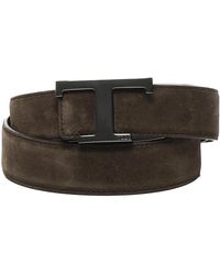 Tod's - Bruine Dubbelzijdige Riem Met Tijdloze Gesp - Lyst
