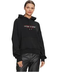 Guess - Hoodies & Sweatvesten ,Zwart ,Gj Hood Os American Tr Sweat - Lyst