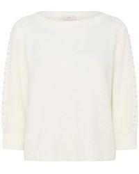 Kaffe - Pullover Mit Perlenärmeln - Lyst