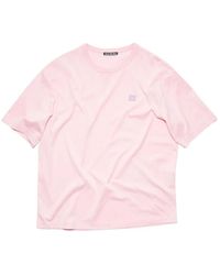 Acne Studios - Camiseta de manga corta en rosa claro - Lyst