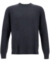 Gran Sasso - Rippstrick-Pullover Mit Rundhalsausschnitt Und Langen Ärmeln - Lyst