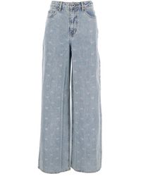 Self-Portrait - Wide Jeans - Lyst