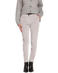 Mason's - Broeken ,Grijs ,Katoen Corduroy Slim Fit Chino Broek - Lyst