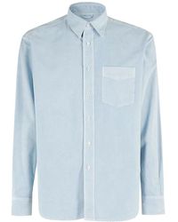 Aspesi - Overhemden ,Blauw ,Katoen Casual Overhemd - Lyst
