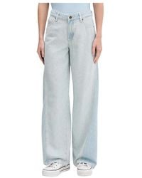 Guess - Jeans ,Blauw ,Katoen G11 Wide Leg Twisted - Lyst