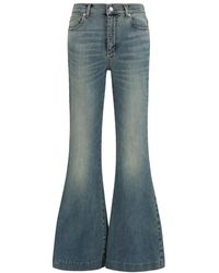 McQueen - Jeans ,Blauw ,Denim Flared Denim Jeans - Lyst