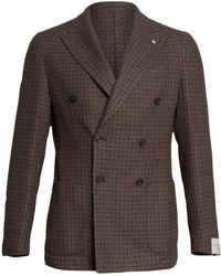 L.B.M. 1911 - B.M. 1911, ,Kostuums ,Bruin ,Katoen Tom Jacket - Lyst